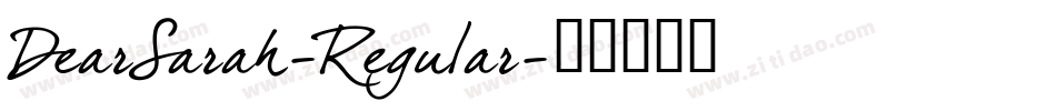 DearSarah-Regular字体转换
