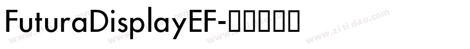 FuturaDisplayEF字体转换