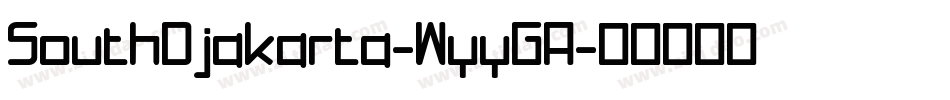 SouthDjakarta-WyyGA字体转换