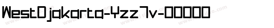 WestDjakarta-Yzz7v字体转换