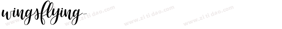 wingsflying字体转换