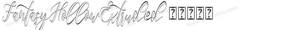 FantasyHollowExtruded字体转换