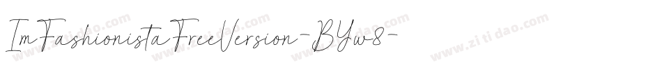 ImFashionistaFreeVersion-BYw8字体转换