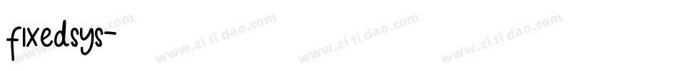 fixedsys字体转换