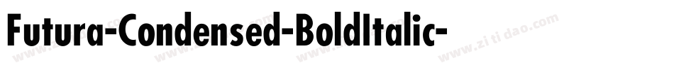 Futura-Condensed-BoldItalic字体转换