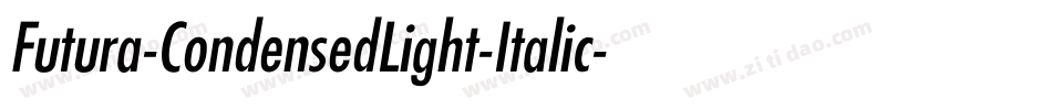 Futura-CondensedLight-Italic字体转换