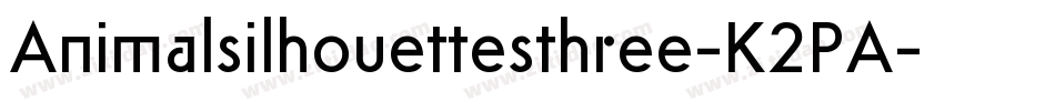 Animalsilhouettesthree-K2PA字体转换
