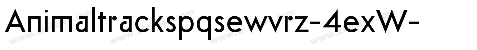 Animaltrackspqsewvrz-4exW字体转换