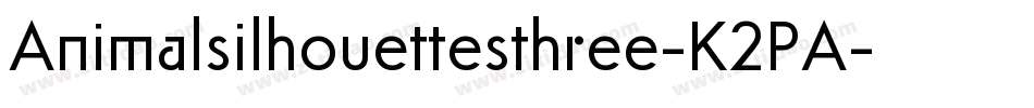 Animalsilhouettesthree-K2PA字体转换