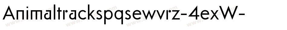Animaltrackspqsewvrz-4exW字体转换