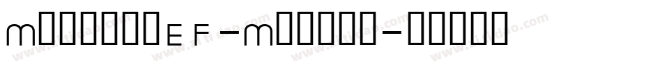 MendozaEF-Medium字体转换