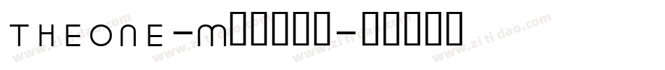 THEONE-Medium字体转换