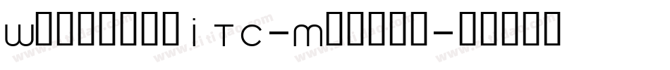WoodlandITC-Medium字体转换