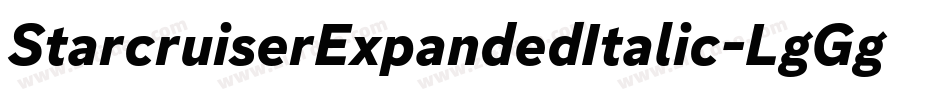 StarcruiserExpandedItalic-LgGg字体转换