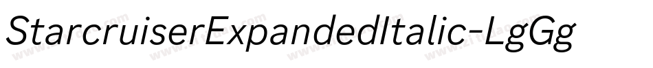 StarcruiserExpandedItalic-LgGg字体转换
