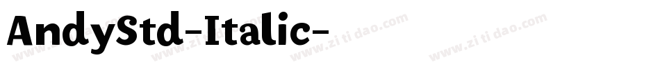 AndyStd-Italic字体转换