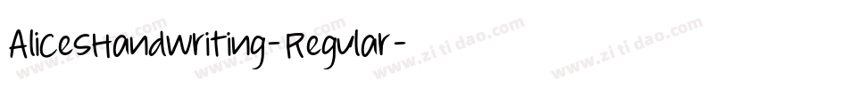 AlicesHandwriting-Regular字体转换