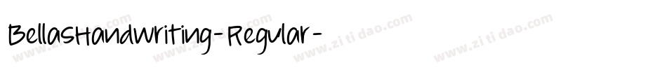 BellasHandwriting-Regular字体转换