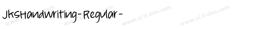 JksHandwriting-Regular字体转换