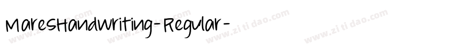 MaresHandwriting-Regular字体转换