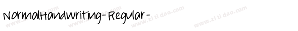 NormalHandwriting-Regular字体转换