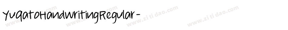 YuqatoHandwritingRegular字体转换