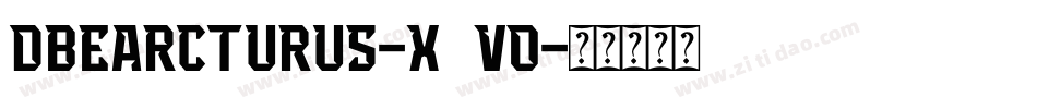 DbeArcturus-x8VO字体转换