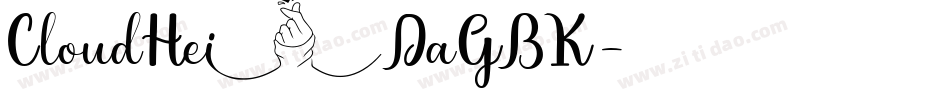 CloudHeiDaGBK字体转换