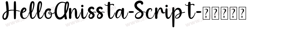 HelloAnissta-Script字体转换