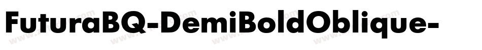 FuturaBQ-DemiBoldOblique字体转换