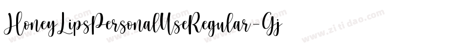 HoneyLipsPersonalUseRegular-GjBa字体转换