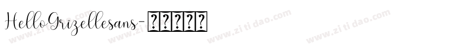 HelloGrizellesans字体转换