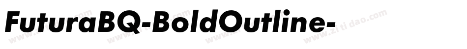 FuturaBQ-BoldOutline字体转换