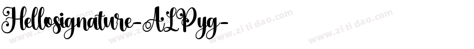 Hellosignature-ALPyg字体转换