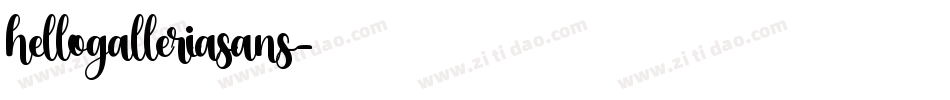 hellogalleriasans字体转换