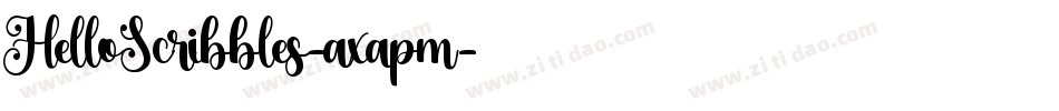 HelloScribbles-axapm字体转换