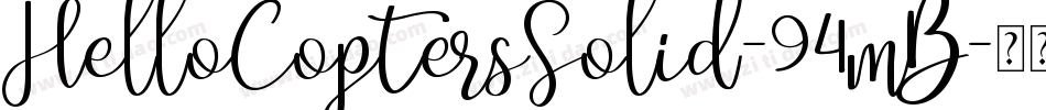 HelloCoptersSolid-94mB字体转换