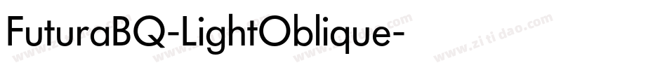 FuturaBQ-LightOblique字体转换