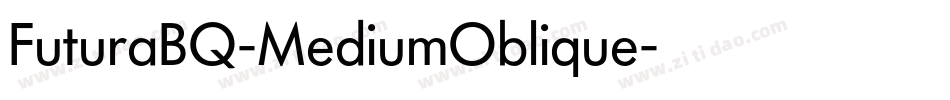 FuturaBQ-MediumOblique字体转换
