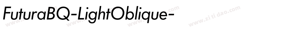 FuturaBQ-LightOblique字体转换