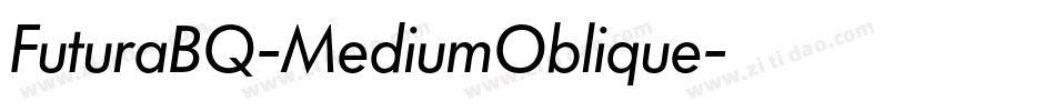 FuturaBQ-MediumOblique字体转换
