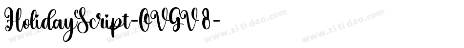 HolidayScript-OVGV8字体转换