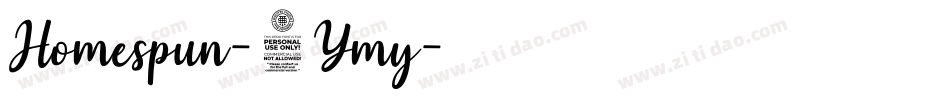 Homespun-9Ymy字体转换