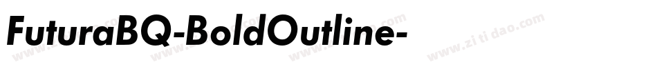 FuturaBQ-BoldOutline字体转换