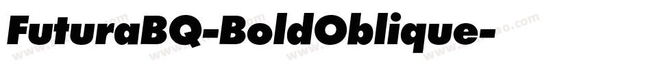 FuturaBQ-BoldOblique字体转换
