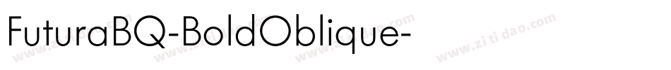 FuturaBQ-BoldOblique字体转换