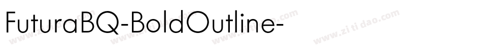 FuturaBQ-BoldOutline字体转换