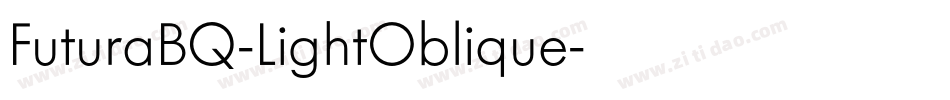 FuturaBQ-LightOblique字体转换