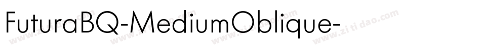 FuturaBQ-MediumOblique字体转换