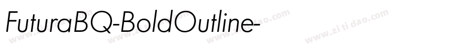FuturaBQ-BoldOutline字体转换
